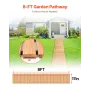 Wooden Garden Pathway, 8 ft L x 17 in W, Non-Slip Straight Garden Walkway, Roll Out Cedar Outdoor Walkway Path with Wire Rope Co