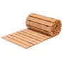 Wooden Garden Pathway, 8 ft L x 17 in W, Non-Slip Straight Garden Walkway, Roll Out Cedar Outdoor Walkway Path with Wire Rope Co