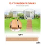 Wooden Garden Pathway, 12 ft L x 22 in W, Non-Slip Straight Garden Walkway, Roll Out Cedar Outdoor Walkway Path with Wire Rope C