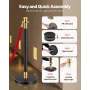 6 PCS Stanchion Post med 4 røde fløjlstov og sandinjektion