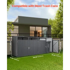 Trash Can Storage Garbage Can Storage Shed 4 x 52.79 Gal for Trash Cans