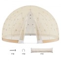 12FT Dome Bubble Tent Double Cover w/ Transparent Window for Camping Party