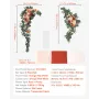 Kunstige bryllupsbueblomstersæt orange med 2 stk. 