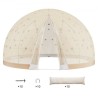 9.5FT Dome Bubble Tent Double Cover w/ Transparent Window for Camping Party