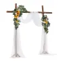 Kunstige bryllupsbueblomstersæt gul med 2 stk. 
