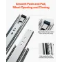 Drawer Slides, 24 inch, 10 Pairs Full Extension Ball Bearing Cabinet Rails, 100 LB Load Capacity Heavy Duty Side Mount Dresser D