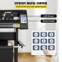 Vinyl Cutter, 1350mm Vinyl Plotter, LED Screen Plotter Cutter, Semi-Automatical Built-in Optical Eye, Compatible with SignCut So