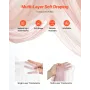 Artificial Wedding Arch Flowers Kit, Pink Wedding Arch Flowers with Drapes Kit (Pack of 5) - 2 Pcs Floral Arrangement, 3 Pcs She