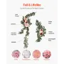 Kunstige bryllupsbueblomster sæt lyserød med 2 stk. 