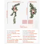 Artificial Wedding Arch Flowers Kit, Pink Wedding Arch Flowers with Drapes Kit (Pack of 5) - 2 Pcs Floral Arrangement, 3 Pcs She