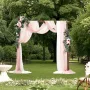Kunstige bryllupsbueblomster sæt lyserød med 2 stk. 