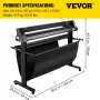 Vinyl Cutter, 1350mm Vinyl Plotter, LED Screen Plotter Cutter, Semi-Automatical Built-in Optical Eye, Compatible with SignCut So