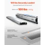 Drawer Slides, 20 inch, 10 Pairs Full Extension Ball Bearing Cabinet Rails, 100 LB Load Capacity Heavy Duty Side Mount Dresser D