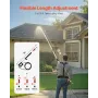 Pressure Washer Telescoping Wand, 18 ft, 4000 psi, Telescopic Spray Wand with Power Washer Extension Wands, Gutter Cleaner, Brus