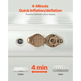 Air Mattress with Frame & Pump 2 Person Blow Up Camping Mattress 600lbs