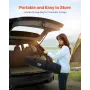 Air Mattress Twin with Frame, 1 Person Inflatable Mattress with Pump & Rolling Carry Case, Portable Folding Blow Up Mattress Sup