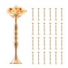 24PCS 50cm/19.7â€ Wedding Flower Vase Metal Gold Floral Stand for Table