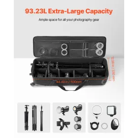 Studio Equipment Trolley Case 46.46 x 14.57 x 11.81 in Rolling Camera Bag