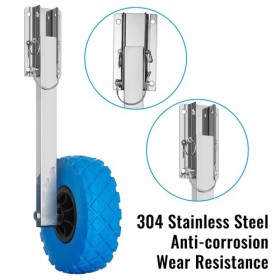 Boat Transpe -lancering af hjul Dolly rustfrit stål til oppustelig båd