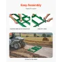 Drag Harrow, 4 ft Heavy Duty Tow Behind Drag Harrow with Adjustable Bars & 72 in Chain, Driveway Grader Landscape Rake for ATV, 