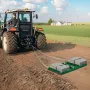 Drag Harrow, 4 ft Heavy Duty Tow Behind Drag Harrow with Adjustable Bars & 72 in Chain, Driveway Grader Landscape Rake for ATV, 