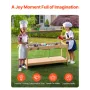 Mud Kitchen for Kids, Wooden Toy Play Kitchen Set with Accessories, Outdoor Grocery Store Playset, Pretend Play Outdoor Kitchen 