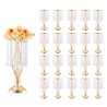 20PCS 43cm/16.9â€ Tall Crystal Wedding Flower Stand Vase for Party Decor