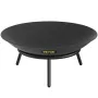 Fire Pit Bowl, 22-Inch Deep Round Carbon Steel Fire Bowl, Wood Burning for Outdoor Patios, Backyards & Camping Uses, with A Drai