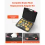 Brake Master Bleeder Kit, 17 Pcs, Professional Brake Bleeder Adapter Set with Complete Kit & Handle, Durable Brake Bleeder Adapt