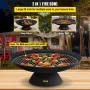 Fire Pit Bowl, 30-Inch Deep Round Cast Iron Fire Bowl, Wood Burning for Outdoor Patios, Backyards & Camping Uses, with A Stable 