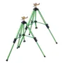 Impact Sprinkler on Tripod Base, 2 Packs, Heavy Duty Tripod Sprinklers with Brass Head & G3/4" Connector, 360 Degree Large Area 