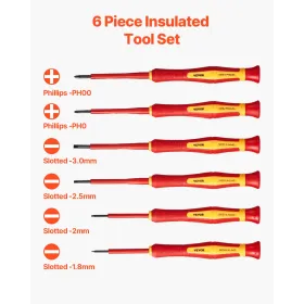 Insulated Screwdriver SetÂ 6-Piece Insulated Tool SetÂ for Electricians