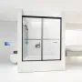 Bathtub Shower Door, 56-60 in. W x 60 in. H, Semi-Frameless Double Sliding Tub Door, Semi-Frameless Bypass Tub Door with 1/4 in 