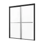 Bathtub Shower Door, 56-60 in. W x 60 in. H, Semi-Frameless Double Sliding Tub Door, Semi-Frameless Bypass Tub Door with 1/4 in 