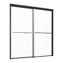 Bathtub Shower Door, 56-60 in. W x 60 in. H, Semi-Frameless Double Sliding Tub Door, Semi-Frameless Bypass Tub Door with 1/4 in 