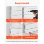 Slat Wall Paneling, 8 x 4 ft, PVC Garage Slatwall with Accessories, White Slat Wall Easy-to-Install Adjustable Slatwall Panel wi