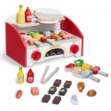 26 pcs Kids BBQ grill Playset Wooden Cooking Grill Toy Set Foregiver lyd