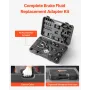 Brake Master Bleeder Kit, 12 Pcs, Professional Brake Bleeder Adapter Set with Complete Kit & Handle, Durable Brake Bleeder Adapt