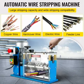 Electric Wire Stripping Machine, 0.06 inch-0.15 inch Automatic Wire Stripping Machine, 11 Channels 10 Blades Cable Stripping