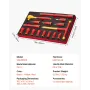 Insulated Socket Set, 16-Piece Insulated Wrench Tool Set, 1000V Insulated Socket Tool, with Insulated Sockets, Insulated T-Handl