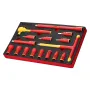 Insulated Socket Set, 16-Piece Insulated Wrench Tool Set, 1000V Insulated Socket Tool, with Insulated Sockets, Insulated T-Handl