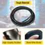 Hydraulic Hose 50 Feet Rubber Hydraulic Hoses with 2 High-Tensile Steel Wire Braid, Inner Diameter 1/2 Inch, 5000 PSI Max, Bulk 