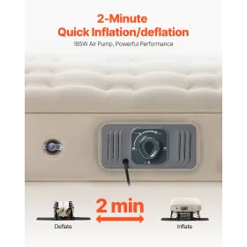 Air Mattress with Frame & Pump 1 Person Inflatable Camping Cot 300lbs