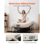 Air Mattress with Frame, Inflatable 1 Person Camping Cot with Built-in Pump, Portable Folding Air Beds Supports 300 lbs, Blow Up