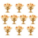 10PCS 16cm/6.3â€ Wedding Flower Vase Metal Gold Floral Stand for Table