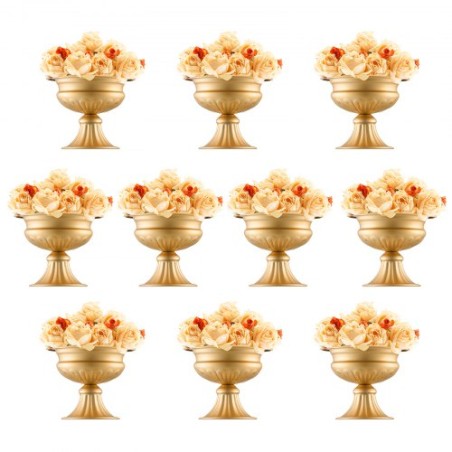 10stk 16 cm/6,3â €  Bryllupsvase Metal Guldblomsterstativ til bord