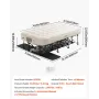 Air Mattress with Frame, Inflatable 1 Person Camping Cot with Built-in Pump, Portable Folding Air Beds Supports 300 lbs, Blow Up