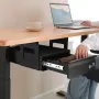  13" Wide Under Desk Drawer Slide Out, Under Desk Mounted Pull-out Drawer Attachment, Hidden Desktop Storage Organizer, Loc