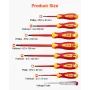 Insulated Screwdriver Set, 12-Piece Professional Electrical Screwdriver Set, 1000V Insulated Electrician Tool Set, with Magnetic