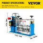 Electric Wire Stripping Machine, 1.5-38 mm Automatic Wire Stripping Machine, 11 Channels 10 Blades Cable Stripping Machine, Wire
